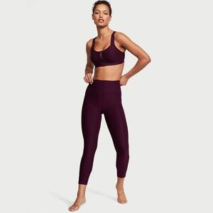 VICTORIA'S SECRET // super soft stretch high waist burgundy side pocket leggings